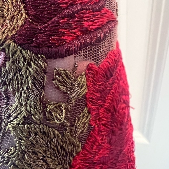 Marchesa Notte Rose Throw Embroideed Dress - Picture 6 of 16